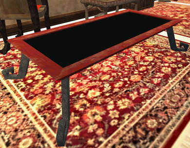 Longue table en c&egrave;dre &eacute;clectique Tier 5 Table Rouge bois de c&egrave;dre 500SP 47