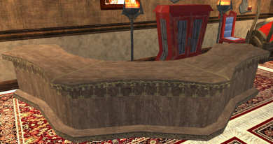 Comptoir arrondi orn&eacute; en boidefer Tier 6 Comptoir  bois de fer 700SP 51