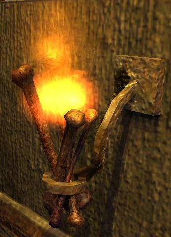 Torche en os fumante Tier 2 Luminaire  bois d'os 60SP 18