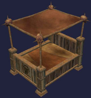 Lit &agrave; baldaquin en bois de rose Tier 7 Literie   100SP 67