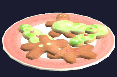 Une assiette de biscuits aux formes typiques de Blancmanteau Event Frostfell Frostfell  0SP 0
