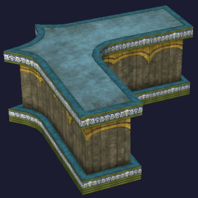 Petit comptoir raffin&eacute; en acajou Tier 8 Comptoir  acajou 1100SP 71