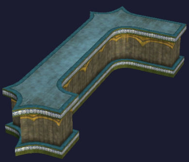 Comptoir en acajou de taille moyenne Tier 8 Comptoir  acajou 1100SP 71