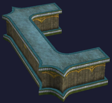 Grand comptoir raffin&eacute; en acajou Tier 8 Comptoir  acajou 1100SP 71