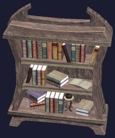 Petite biblioth&egrave;que en acajou Tier 8 Rangement  acajou 1100SP 72