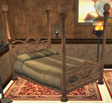 Lit &agrave; baldaquin en ch&ecirc;ne Tier 4 Literie  bois de ch�ne 300SP 31